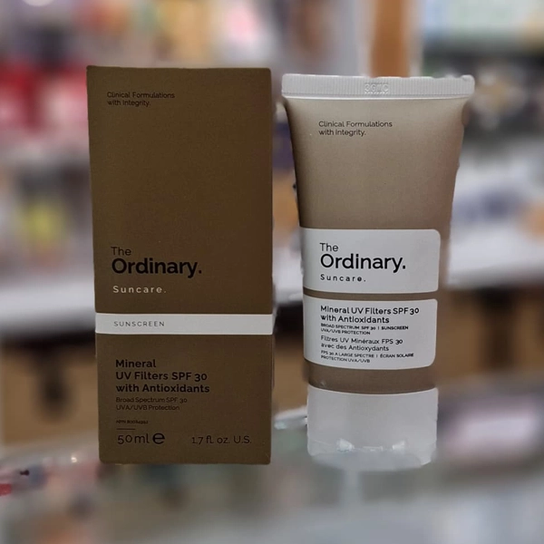 کرم ضد آفتاب اوردینری مینرال مرطوب کننده اصل SPF30 حاوی آنتی اکسیدان 50 میل | The Ordinary Sun care Mineral spf30 with Antioxidants